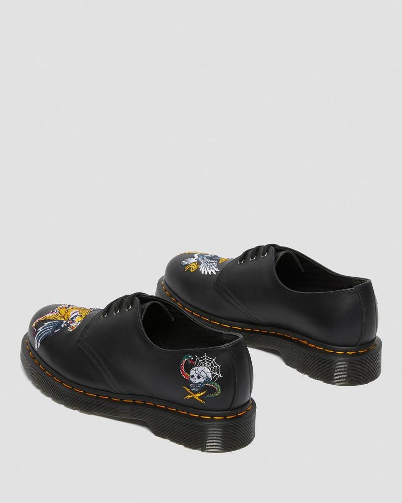 Zapatos Oxford Dr Martens 1461 Souvenir Embroidered Cuero Hombre Negros | MX 210AHK